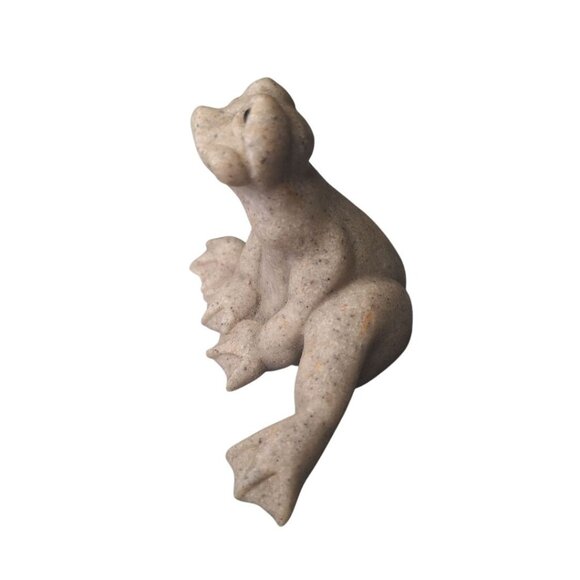Quarry Critters Frita Frog 2000 Figurine Resin Stone Vintage Smile Sitting - Picture 4 of 10